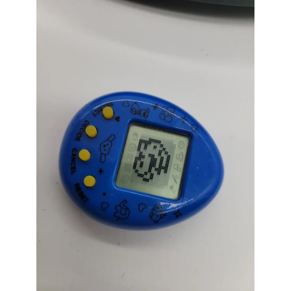 Retro 168-in-1 Virtual Pet Handheld Digital Game Blue Yellow - Tested Works